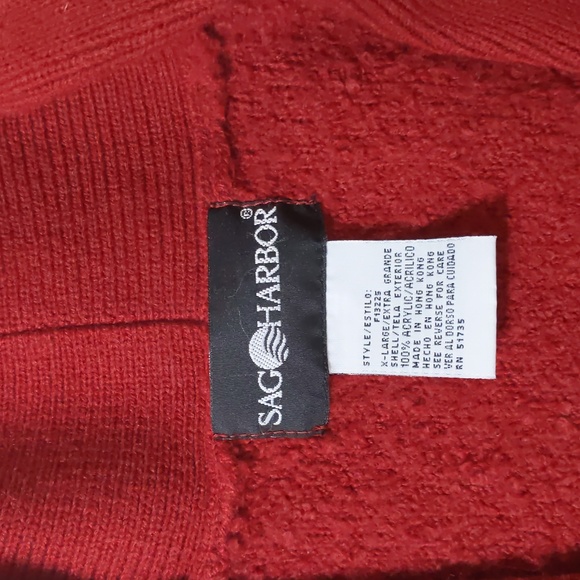 NWOT Sag Harbor xlg rich red cardigan - Picture 3 of 3